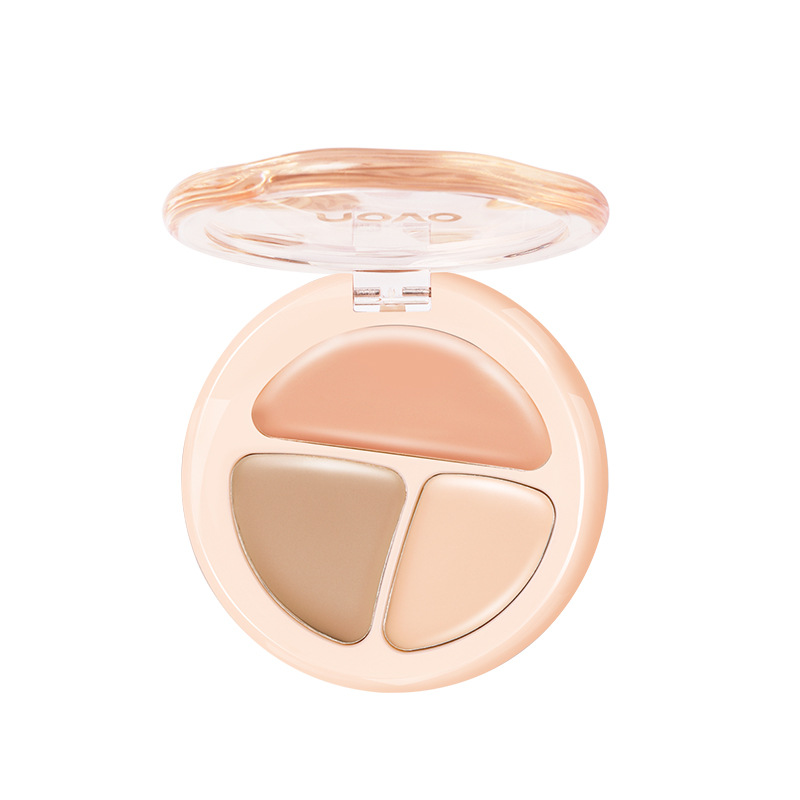 novo's Clear and flawless three-color concealer palette effectively covers spots, facial acne marks, pimples, dark circles, and lightens and brightens the eyes Item Picture