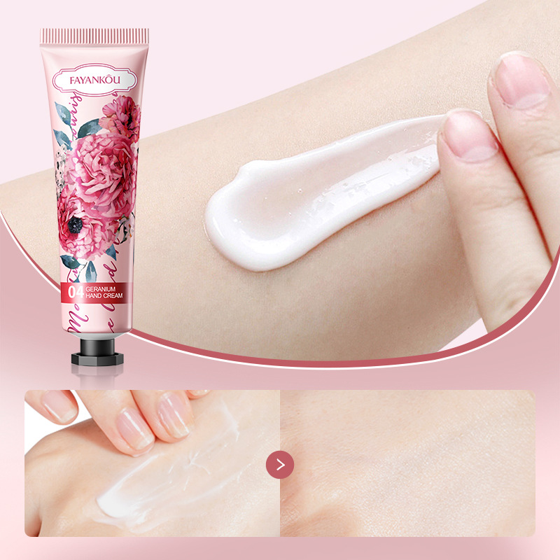 FAYANKOU geranium Hand Cream for hydrating and moisturizing, autumn and winter anti-cracking, cross-border export wholesale Specification drawing