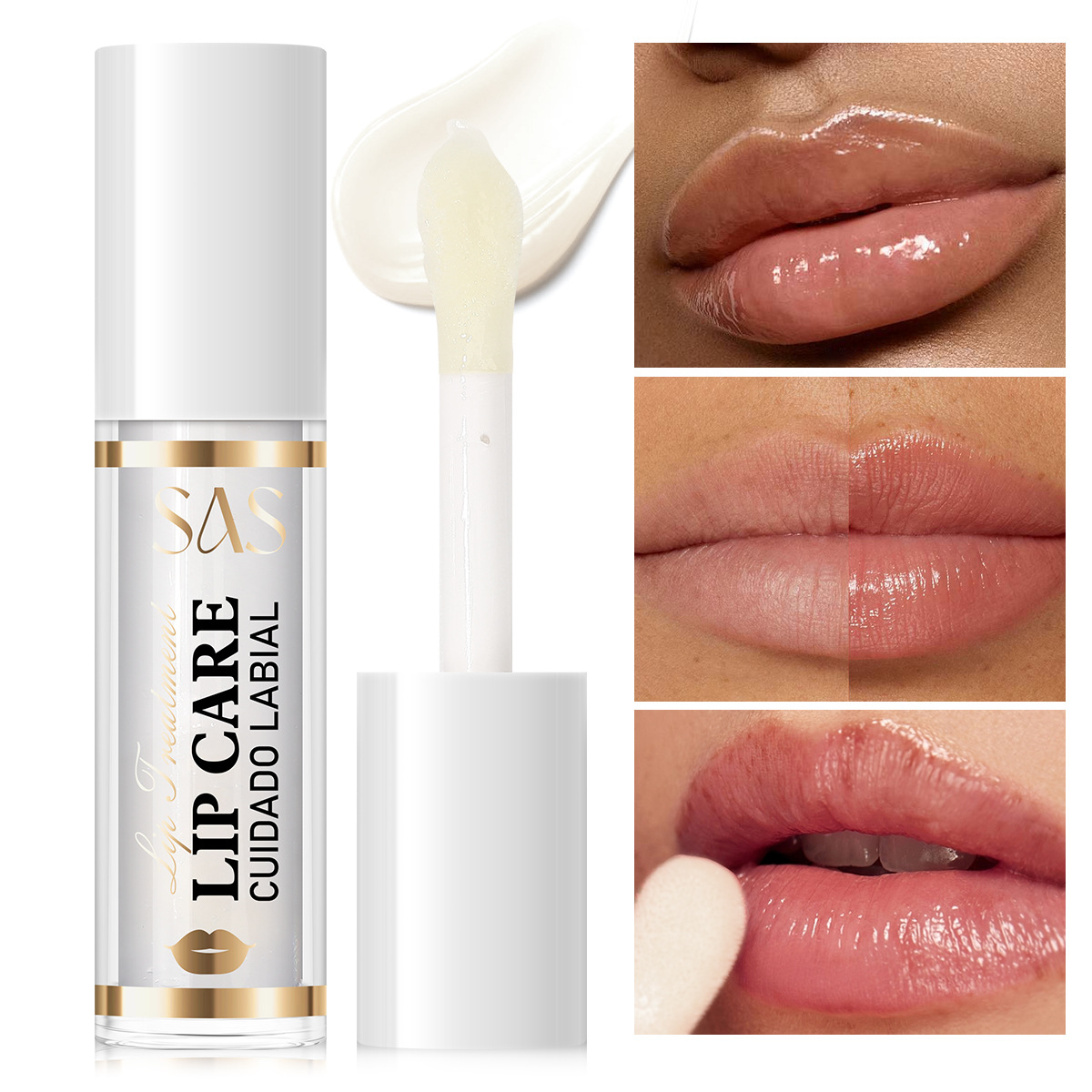USHAS European and American cross-border stock Lip mask for hydrating, moisturizing, nourishing lips and reducing lip lines SAC092 full figure