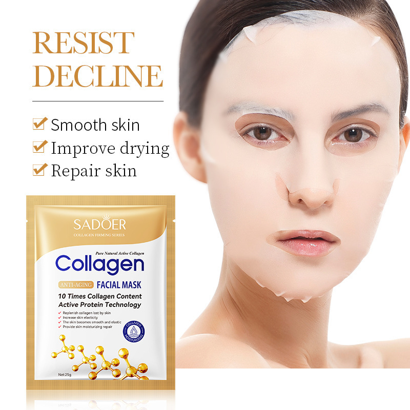 All-english SADOER Bone collagen anti-wrinkle Facial mask Moisturizing Mask cross-border export wholesale details Picture
