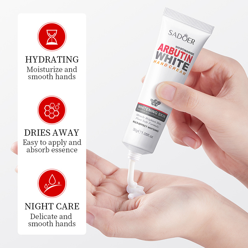 SADOER Nicotinamide arbutin Whitening and Moisturizing Hand Cream for Autumn and Winter cross-border wholesale Specification drawing