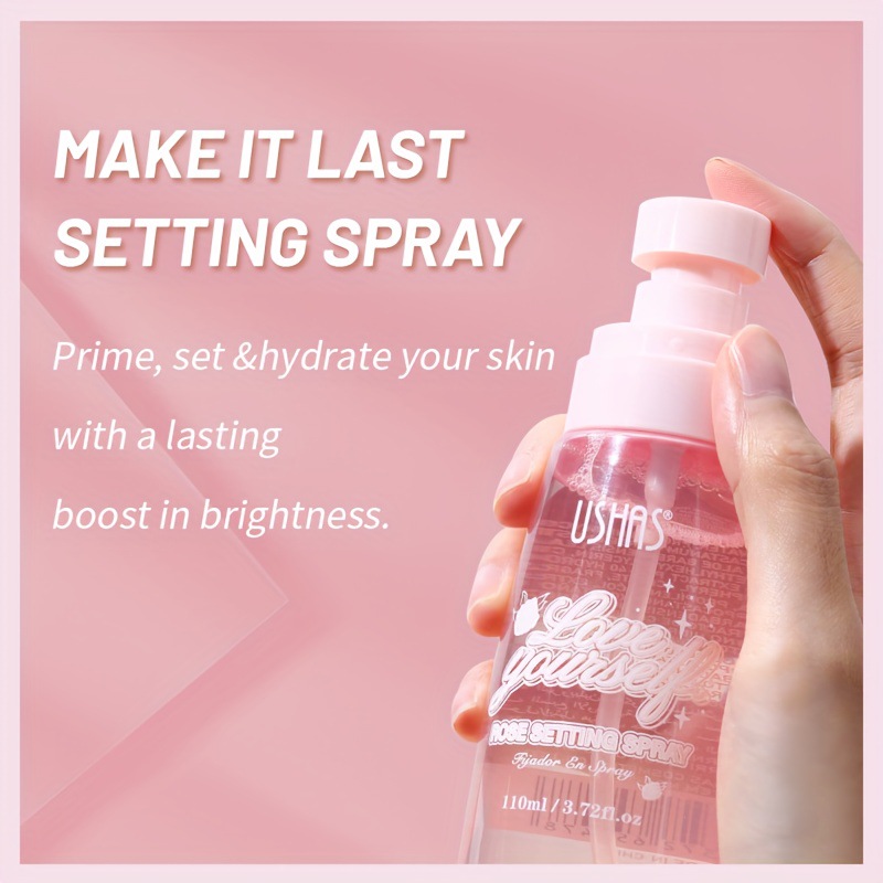 USHAS Cross-border in-stock Setting and Shaping Spray: Waterproof, sweat-proof, long-lasting and non-smudging Moisturizing Setting Water FS431 Specification drawing