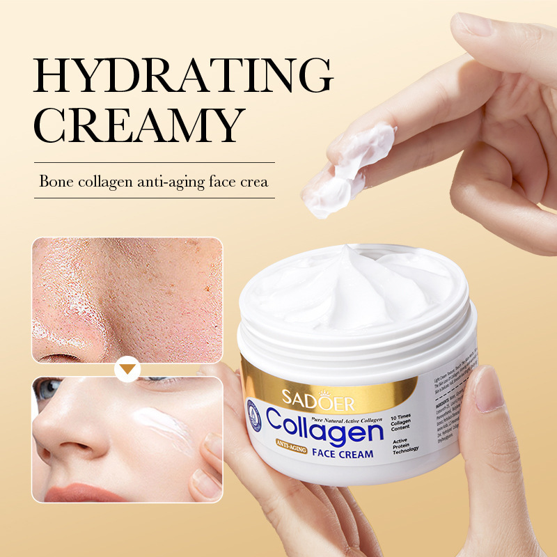 100g All-English collagen Face Cream SADOER Hydrating, Nourishing and Moisturizing Cream Cross-border export wholesale Application Scenario