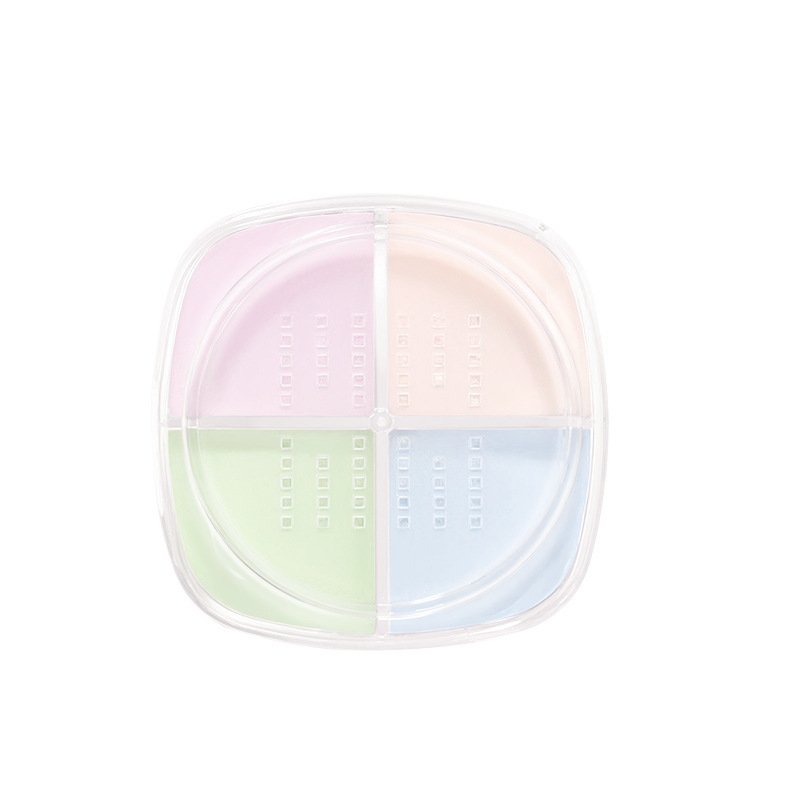 NOVO Soft Focus Iridescent Four-color Setting Loose Powder, fine powder texture, concealer Setting Loose powder, matte and glossy student Item Picture
