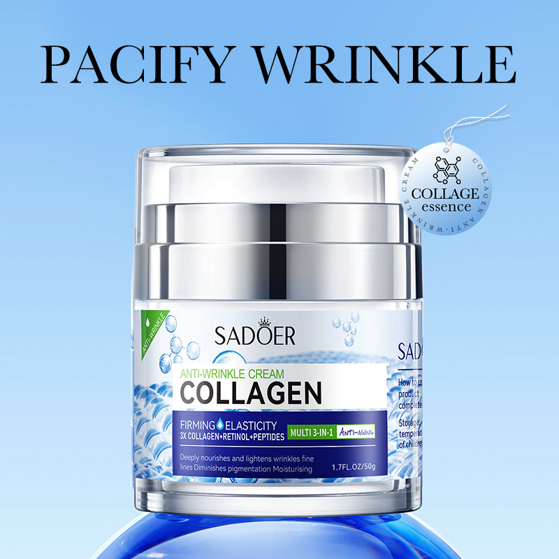 All-english face cream, eye cream, SADOER anti-wrinkle, hydrating, Moisturizing, anti-wrinkle, brightening and neck beauty cream, cross-border export wholesale Specification drawing