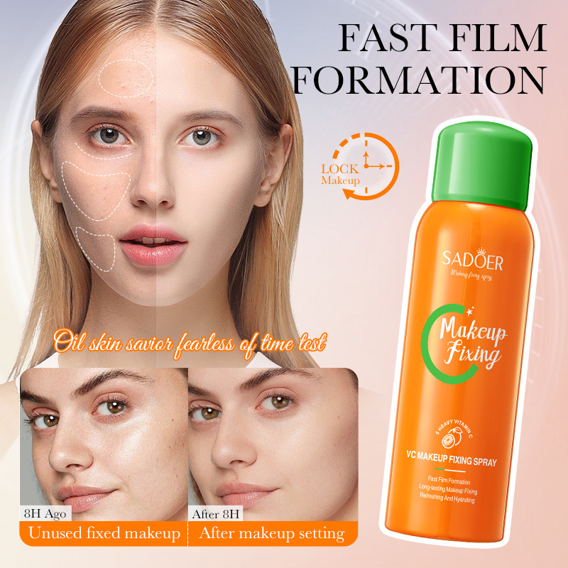 All-english Sadoer 5-layer VC Setting Spray, Refreshing Setting and Contouring Natural Spray, cross-border export wholesale Specification drawing