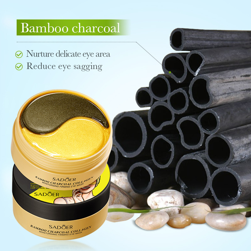 Cross-border wholesale of SADOER bamboo Charcoal Collagen Moisturizing and Firming Eye mask Hydrating and Moisturizing Eye Mask Specification drawing