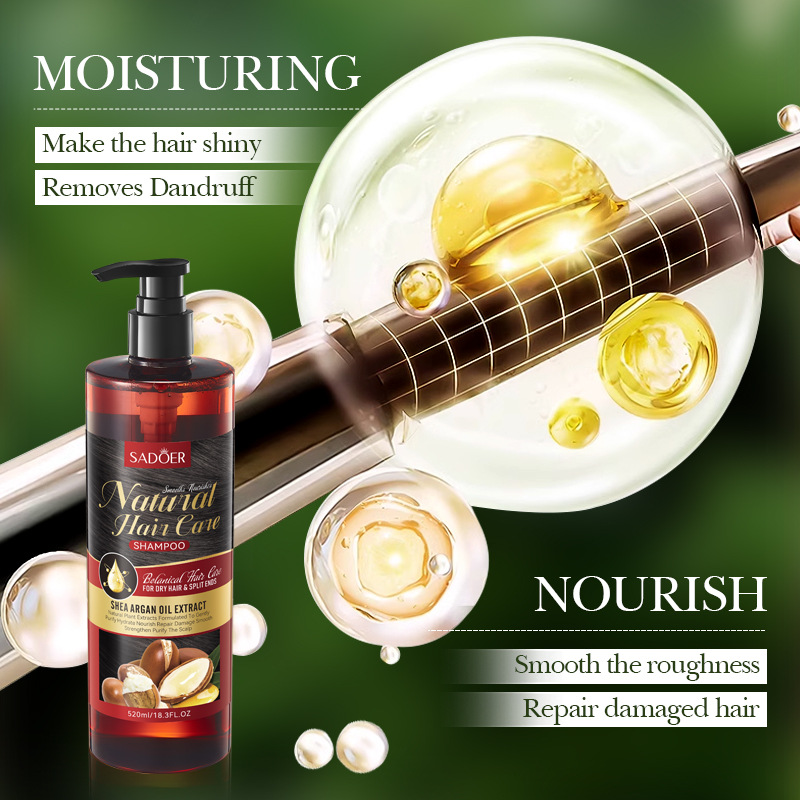 Cross-border export wholesale of SADOER shea Butter Nourishing Shampoo and Cleansing Shampoo in English details Picture