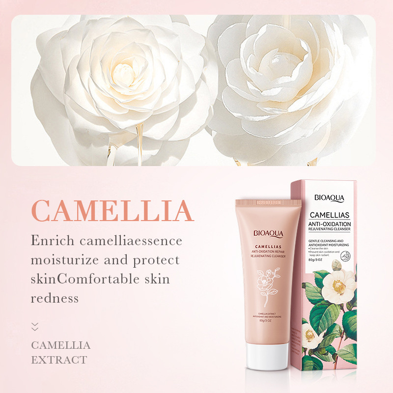 All-english BIOAQUA Camellia Antioxidant Cleansing Facial cleanser Cross-border export wholesale Application Scenario