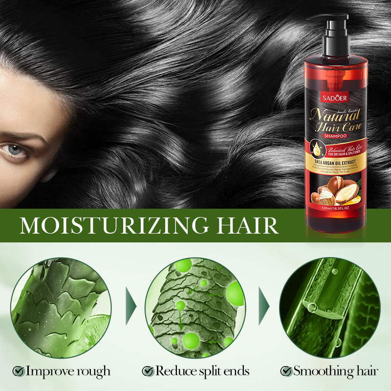 Cross-border export wholesale of SADOER shea Butter Nourishing Shampoo and Cleansing Shampoo in English Item Picture