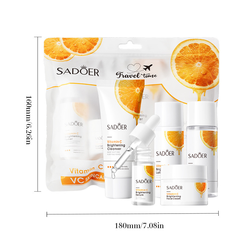 All-english SADOER Vitamin C Brightening and Whitening Travel Set, Hydrating and Moisturizing Set, cross-border export wholesale Item Picture