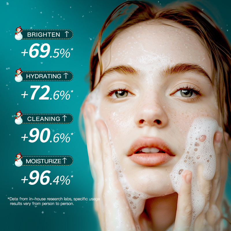 All-english SADOER Christmas Vitamin C Amino Acid Cleansing Facial Cleanser Cross-border export wholesale Specification drawing