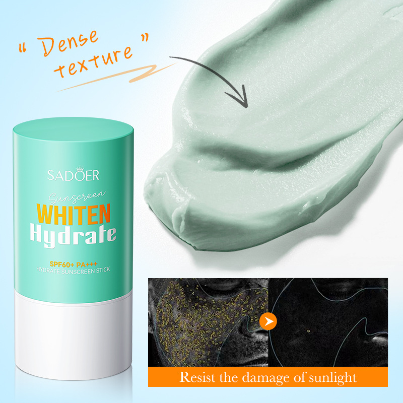 Cross-border wholesale of SADOER whitening Hydrating Sunscreen sticks, UV isolation cream and sunscreen in English Application Scenario