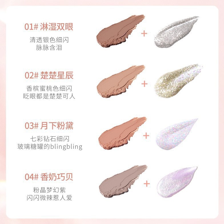 NOVO Star River Diamond Dynamic Double-headed Eyeshadow Pen Contouring Pen ins Pearlescent Matte Fine Sparkling Nose Shadow Eyeshadow details Picture