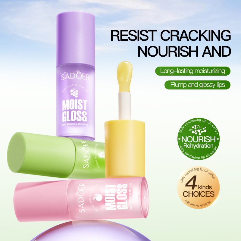 SADOER Avocado Nourishing and Hydrating Lip Oil Anti-Cracking and Moisturizing Lip Balm cross-border export wholesale full figure
