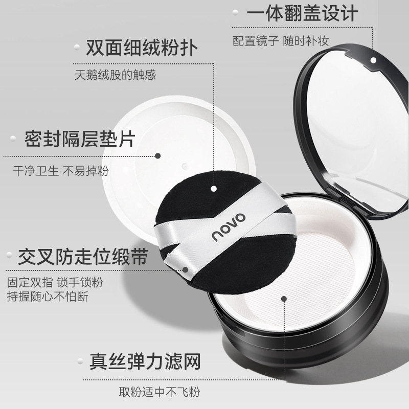 NOVO Soft Focus, seamless setting powder, high-transparency setting, light texture, soft mist, matte finish, long-lasting makeup without powder sticking details Picture
