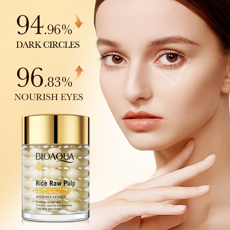 All-english BIOAOUA Rice Puree Firming and Nourishing Eye Cream Fine Line Moisturizing Eye Cream Cross-border wholesale details Picture
