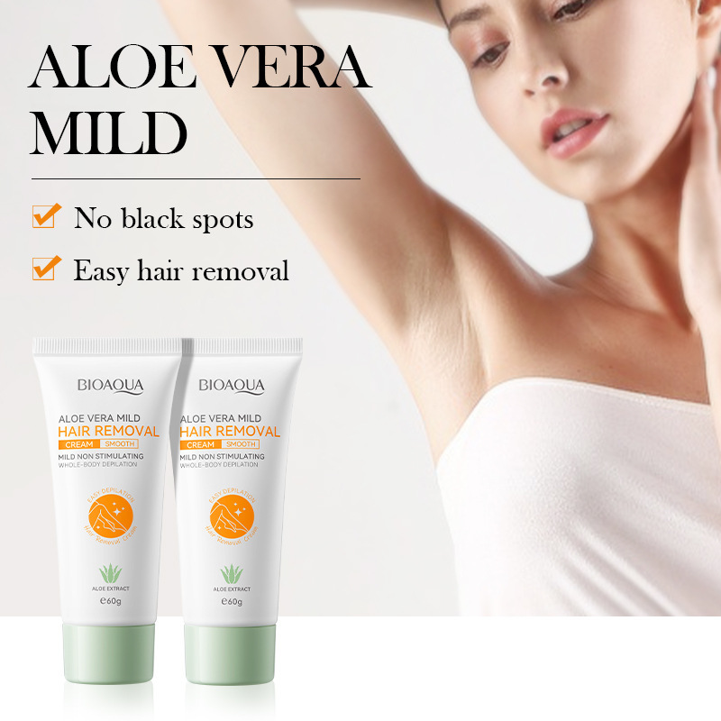 BIOAOUA Aloe Vera Gentle Hair Removal Cream is mild and non-irritating. Cross-border export wholesale details Picture