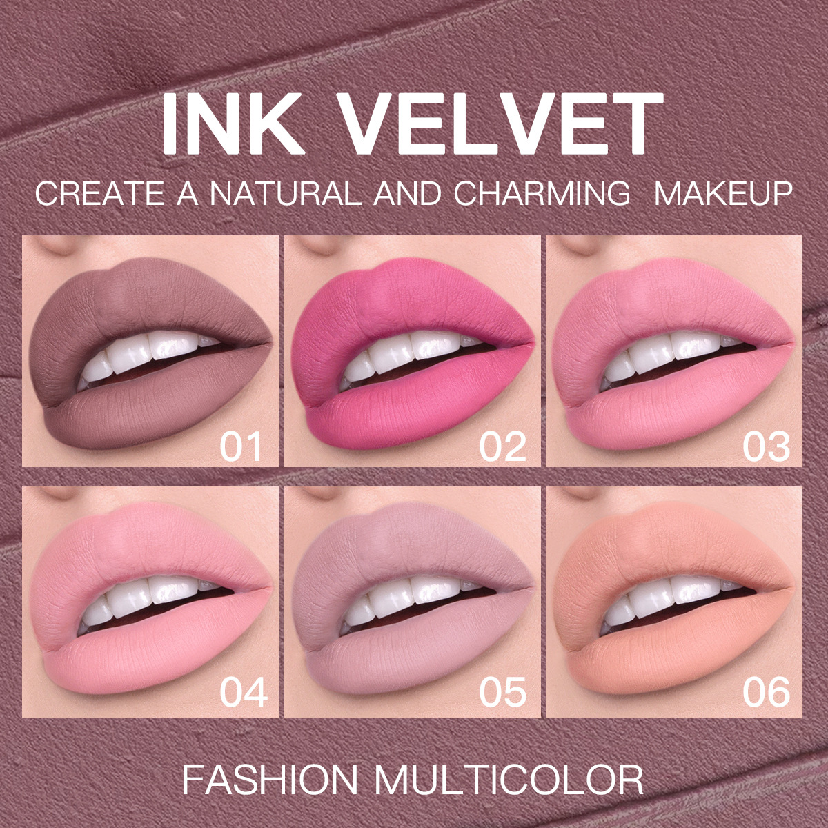 USHAS cross-border bestseller matte liquid lipstick, lip gloss, lip paste, non-stick cup, waterproof Amazon lip Gloss A Series box set details Picture