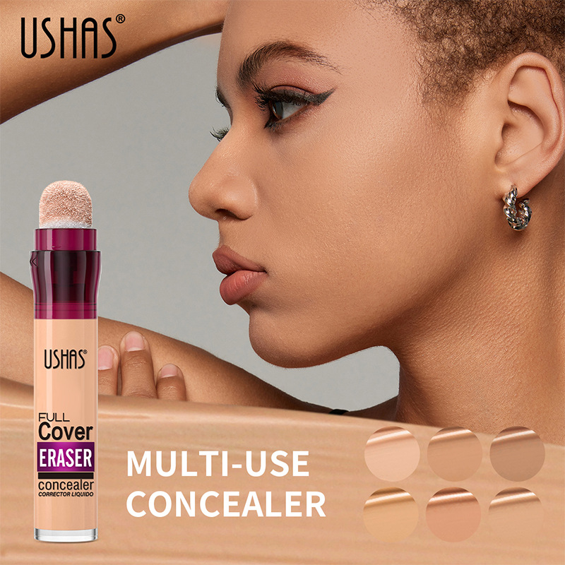 Ushas 12-color sponge head Foundation, long-lasting makeup concealer, waterproof FS442F details Picture