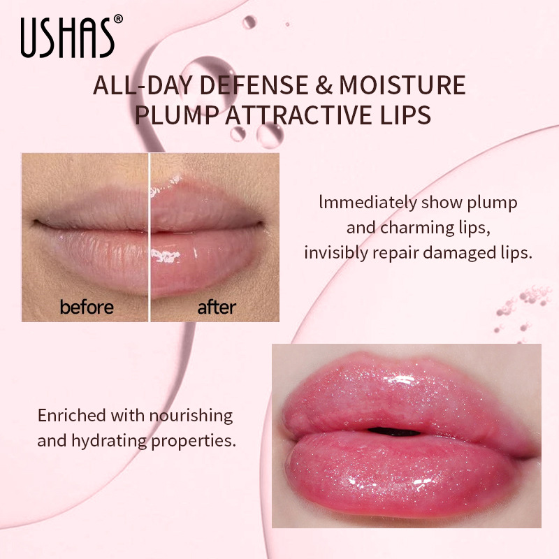 USHAS 'best-selling cross-border matte liquid lipstick, pearlescent lip gloss, non-stick cup, waterproof lip gloss Specification drawing