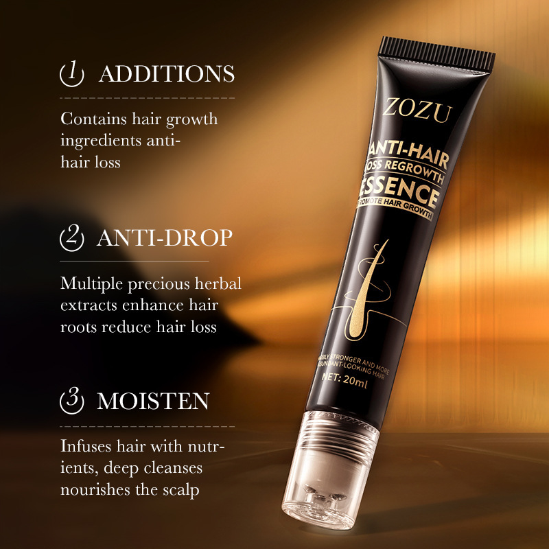 ZOZU All-English anti-hair loss Essence for Strengthening hair roots, improving hair loss and promoting hair growth, cross-border export wholesale Specification drawing
