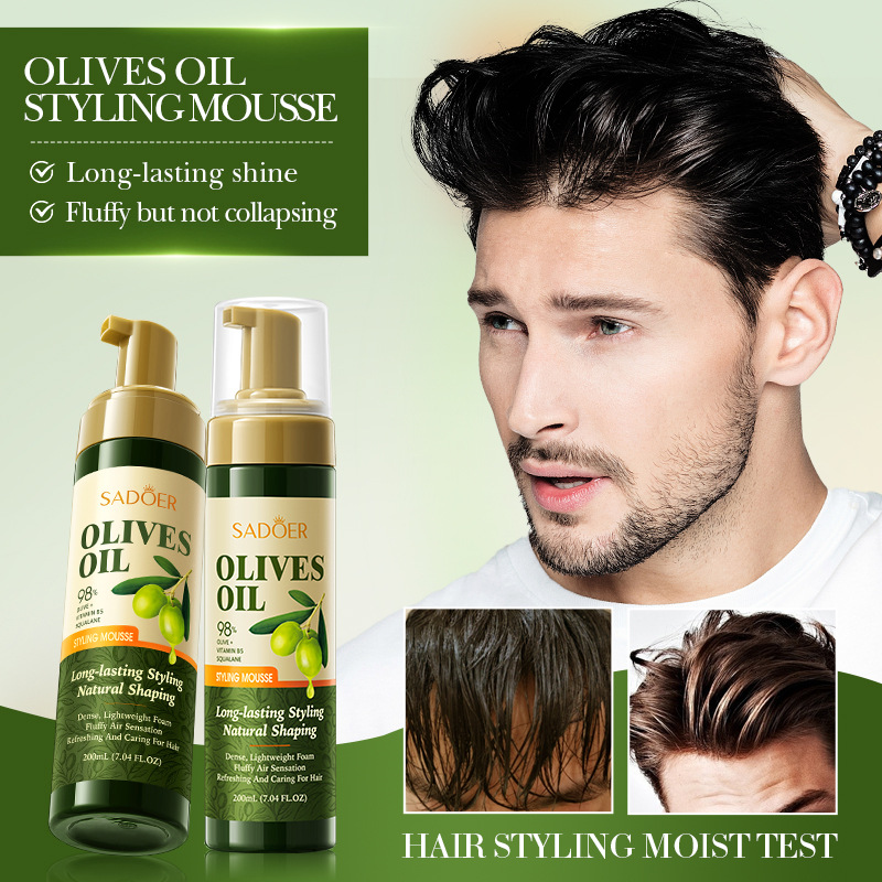 Cross-border wholesale of SADOER olive oil nourishing, shaping, mousse styling and voluminous hair wax Application Scenario
