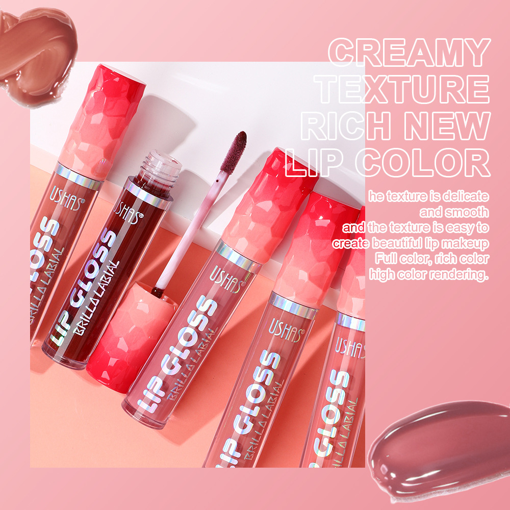 USHAS Amazon Cross-border Moisturizing lip gloss, Lip Gloss, non-fading lipstick, non-sticking cup liquid Lip Gloss Specification drawing