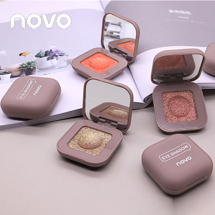 NOVO factory direct sales keyboard fingertip eyeshadow palette matte glossy ground color mochi mashed Potato single-color eyeshadow wholesale full figure