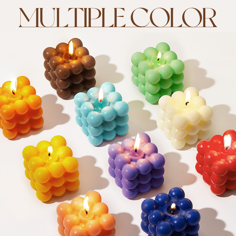SADOER Magic Cube Scented Candles for celebrating festivals, gatherings and meals, multi-color birthday candles, cross-border export wholesale Application Scenario