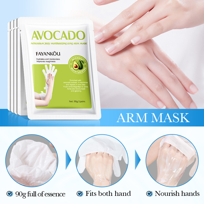 FAYANKOU Avocado Vaseline Moisturizing Arm Mask Cross-border wholesale for nourishing and rejuvenating the skin Specification drawing