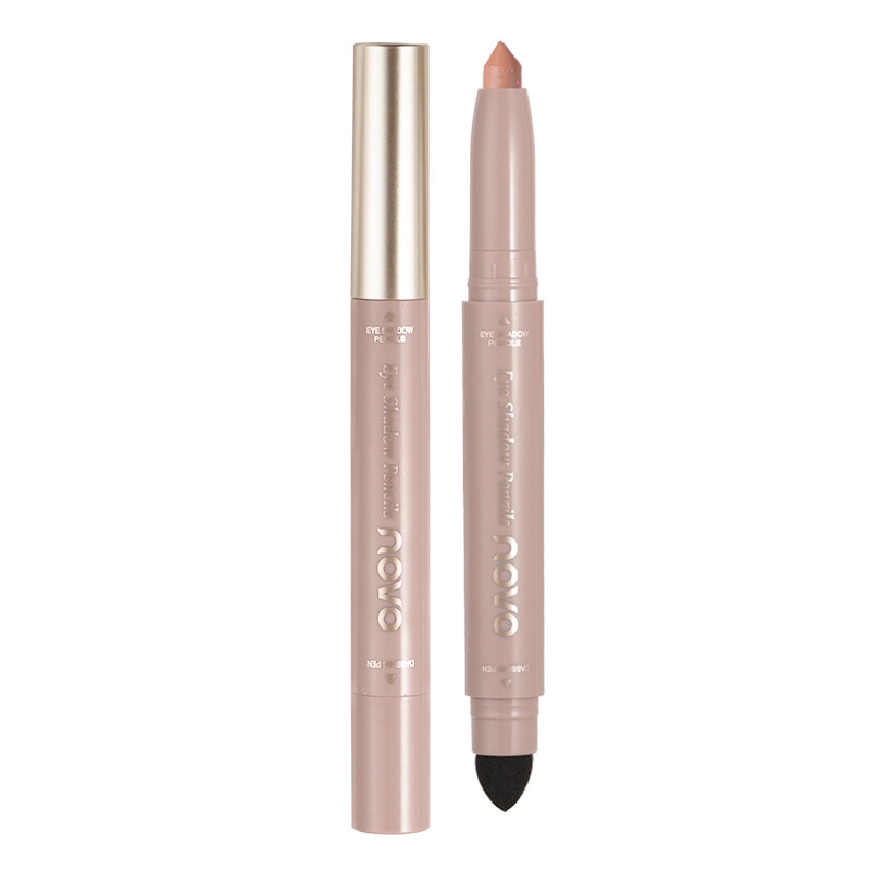 NOVO Iridesy Eyeshadow pen makes makeup perfect with just one touch. Lazy people won't smudge. Quick success. Student Party's shining eye shadow stick Item Picture