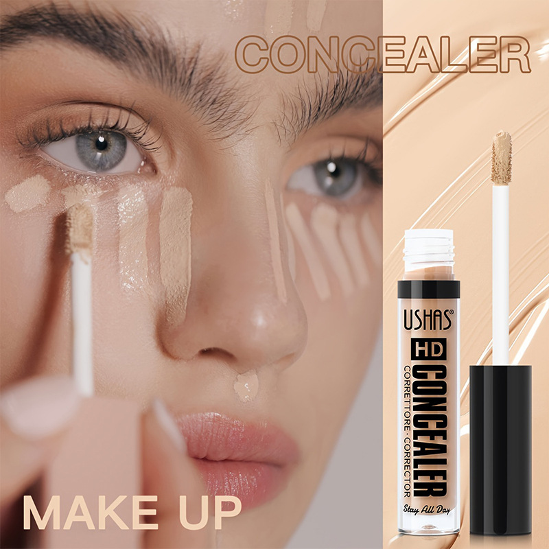 USHAS cross-border in-stock long-lasting concealer, waterproof and oil-control, dark circle covering foundation, liquid contouring pen Specification drawing