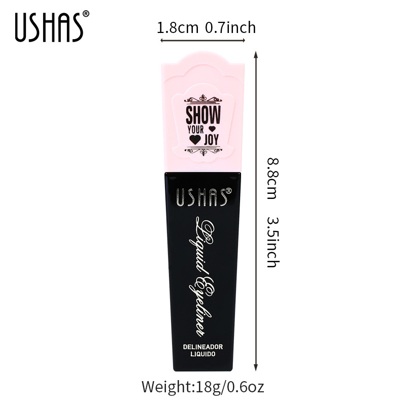 USHAS cross-border in-stock best-selling makeup eyeliner pen, waterproof, quick-drying, non-staining eyeliner liquid, long-lasting makeup without smudging women full figure