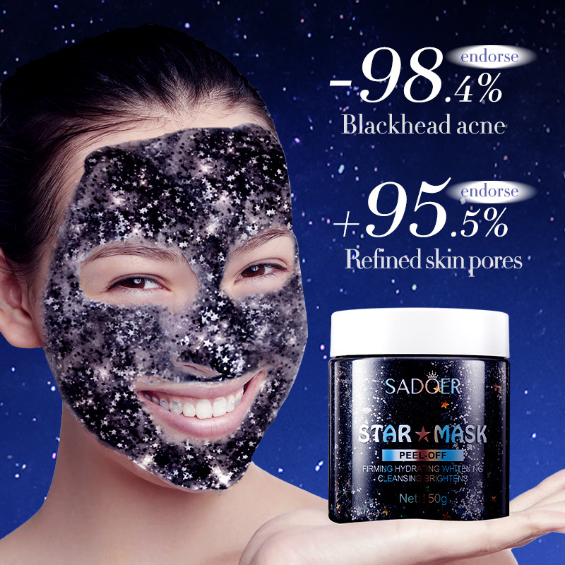 All-english SADOER Moisturizing, Cleansing, Dreamy Starry Sky Peel-off Mask for Blackheads and acne, cross-border export wholesale Specification drawing