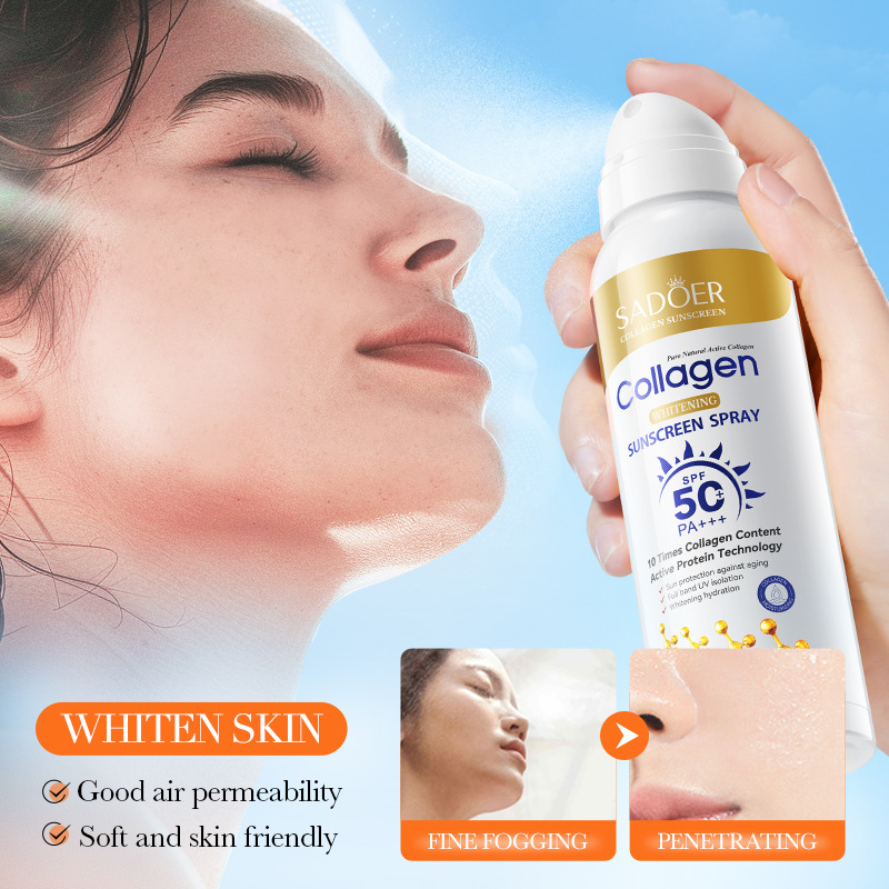 Cross-border export wholesale of SADOER bone collagen anti-wrinkle Whitening Sunscreen Spray, isolation Cream and sunscreen Lotion Item Picture