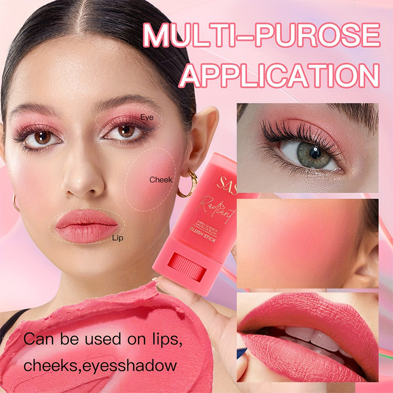 USHAS European and American cross-border stock Blush Stick, multi-purpose eyeshadow, blush lipstick, waterproof long-lasting Makeup SAC072 Specification drawing