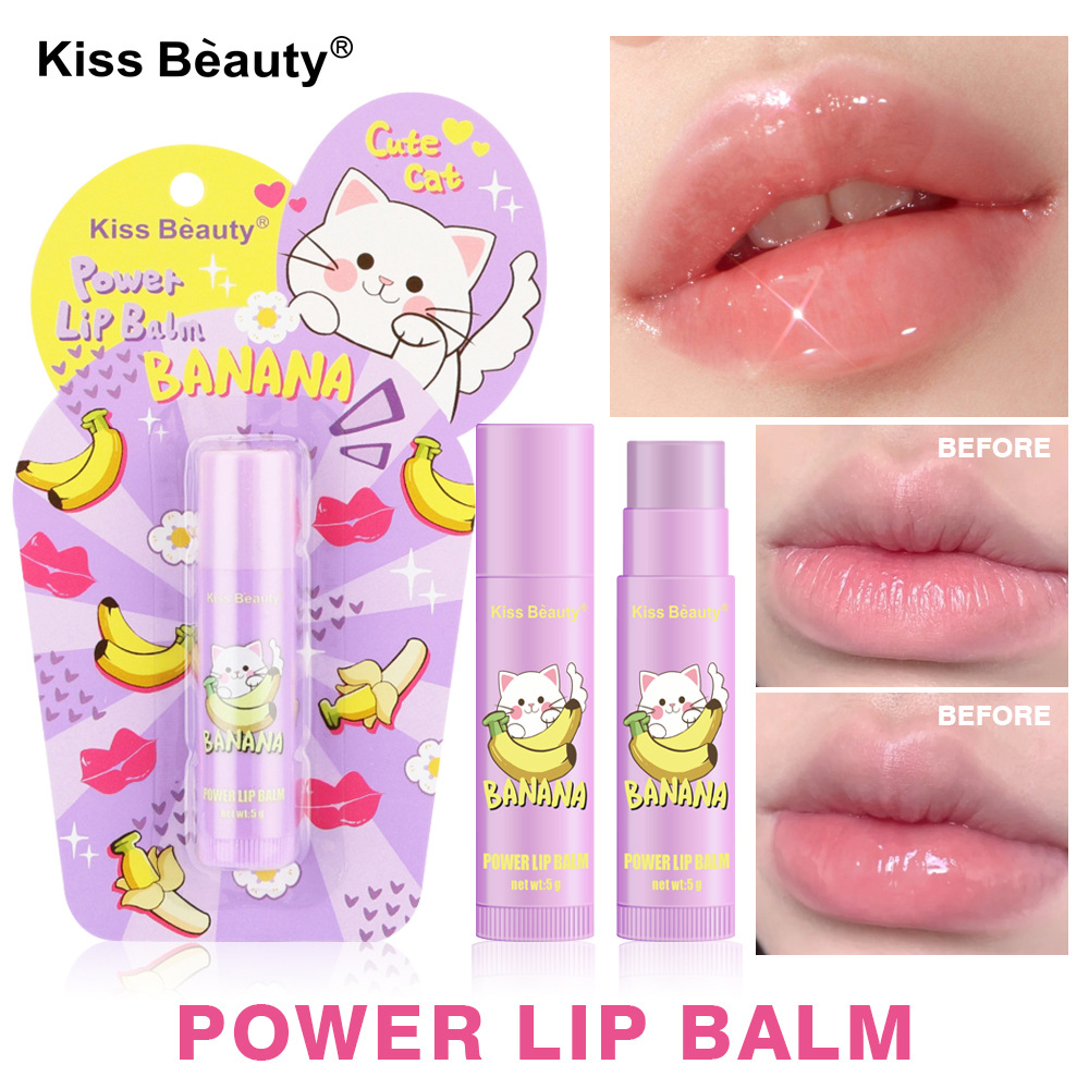 kiss beauty Cross-border Moisturizing Lip Balm Cartoon Hydrating Lip Balm Repairing and Moisturizing Lips Factory wholesale full figure