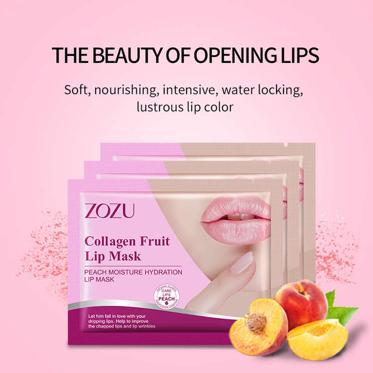 All-english ZOZU Collagen Crystal Lip Mask Labial membrane Lip Mask cross-border export wholesale Application Scenario