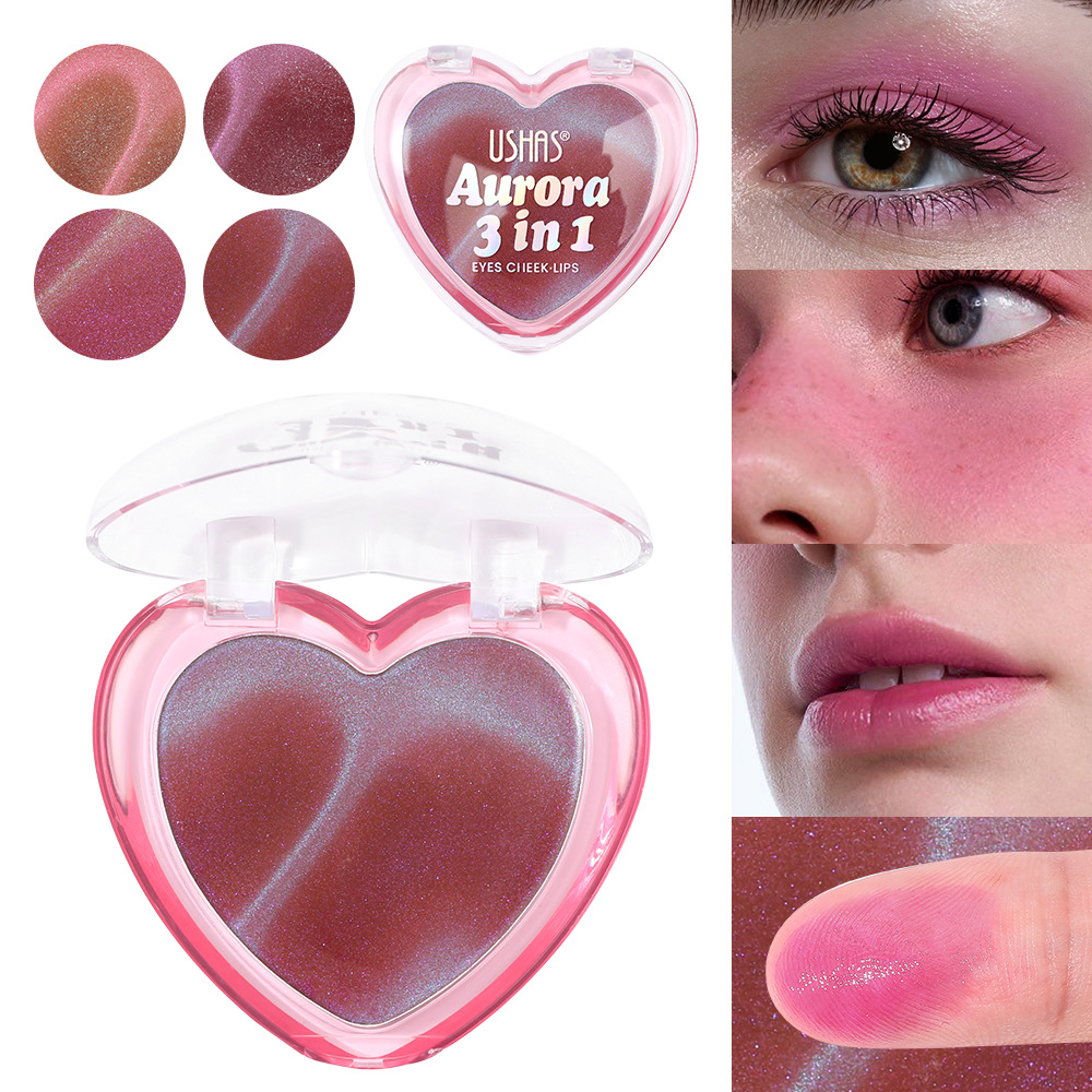 USHAS European and American cross-border stock single-compartment magnetic blush, long-lasting waterproof, natural complexion enhancement, UC105 full figure