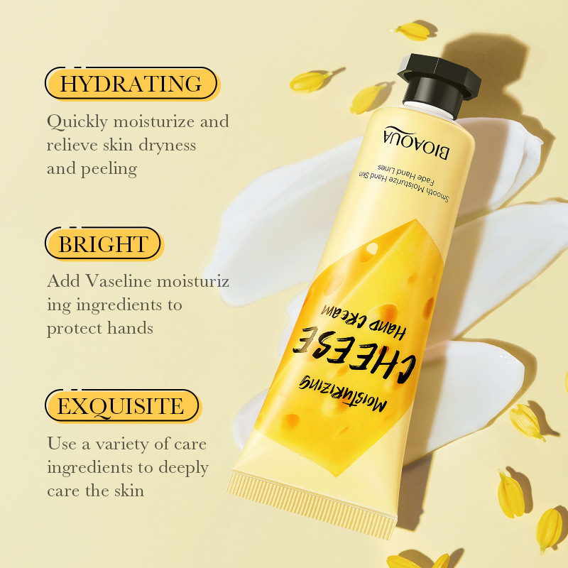 All-english BIOAOUA Cheese Hydrating Hand Cream, moisturizing and anti-cracking hand cream, cross-border export wholesale Specification drawing