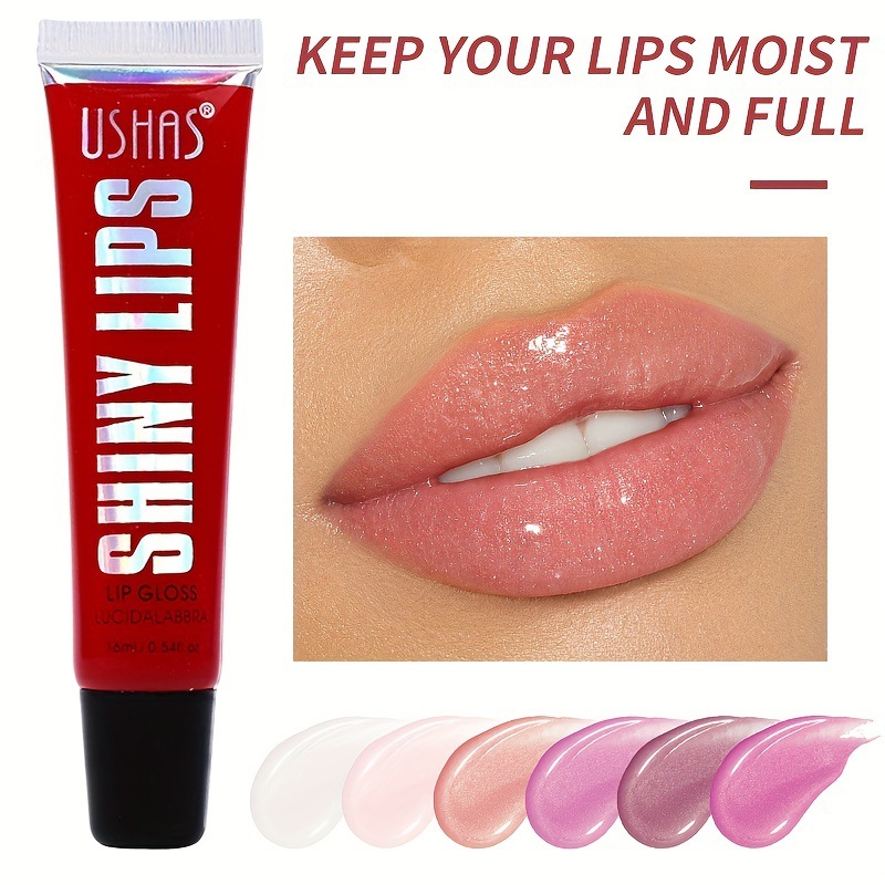 USHAS Amazon's best-selling cross-border 6-color long-lasting waterproof lipstick, lip gloss, matte lip gloss and lip gloss for women, moisturizing Specification drawing