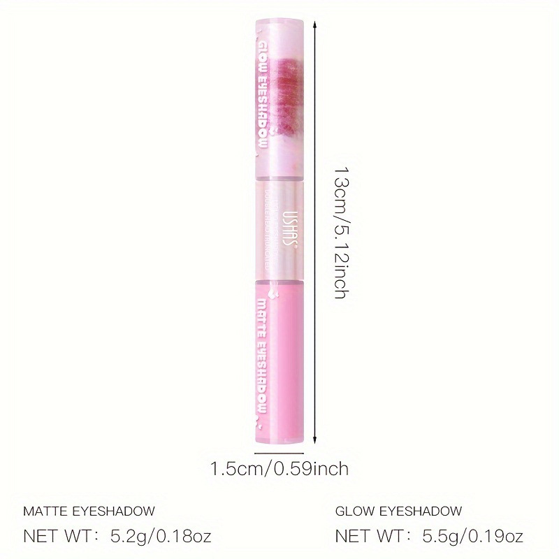 USHAS European and American cross-border stock double-head Eyeshadow Fine Glitter Brightening High Gloss Sleeping Eye Waterproof Liquid Eyeshadow LG2591 Item Picture
