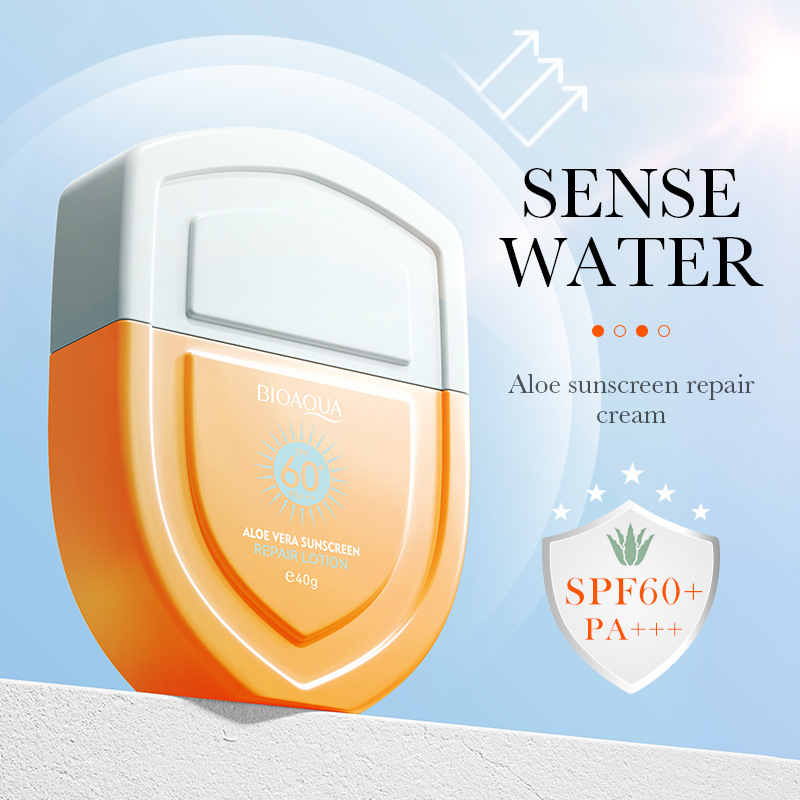 All-english BIOAOUA Aloe Vera Sunscreen UV Protection Refreshing Sunscreen Cross-border export wholesale details Picture