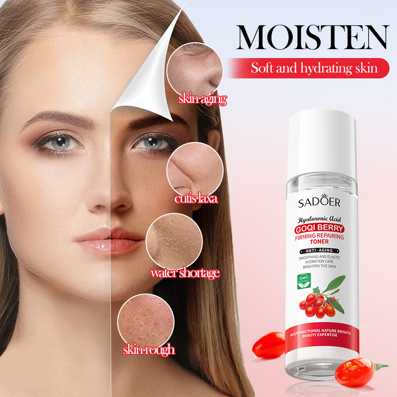 SADOER Goji Berry Anti-Wrinkle, Firming, Repairing Toner and Moisturizing Water cross-border export wholesale details Picture