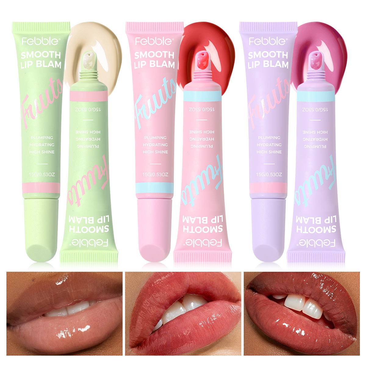 Febble cross-border stock lip gloss, hydrating, moisturizing, hydrating, reducing lip lines, lip gloss and lip gloss wholesale Specification drawing