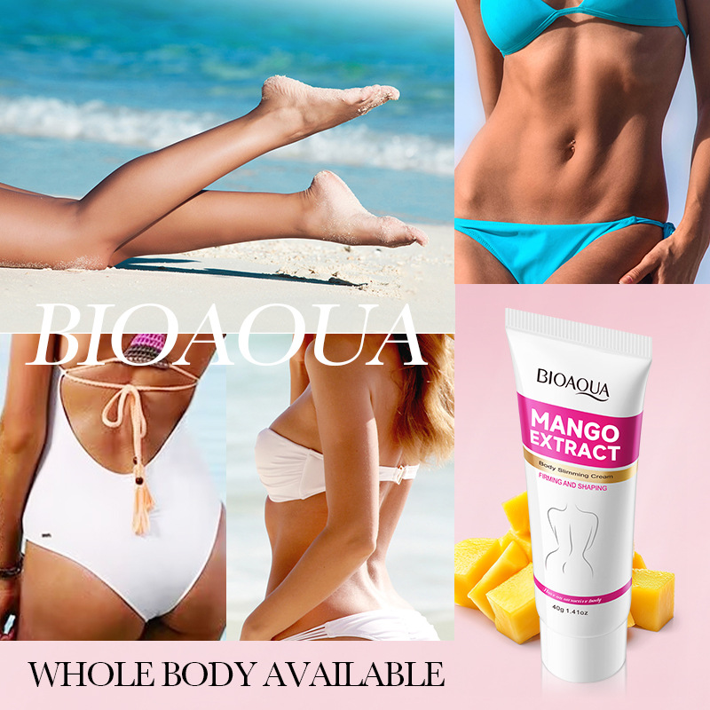 Full English: BIOAOUA Mango Slimming and Shaping Cream, Firm and Light Shaping Cream, cross-border export wholesale Specification drawing