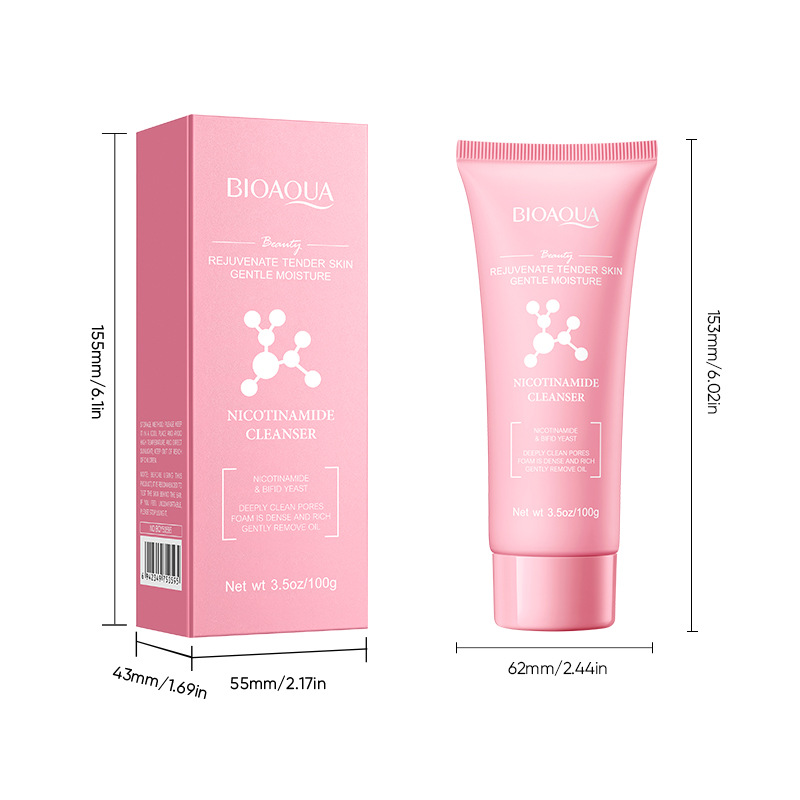 BIOAOUA Niacinamide Hydrating and rejuvenating Facial Cleanser, Deep Cleansing Facial Cleanser, cross-border export wholesale Item Picture