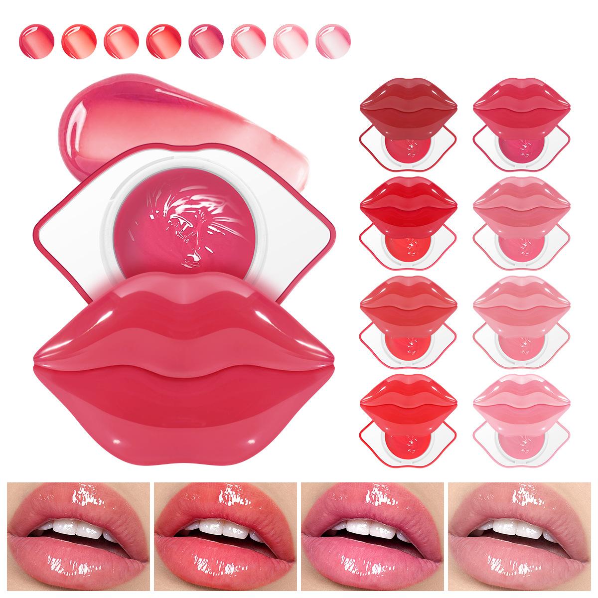 USHAS Cross-border Stock Hydrating, Moisturizing and Nourishing Lip Mask, Exfoliating and reducing lip lines Lip balm UC119 full figure