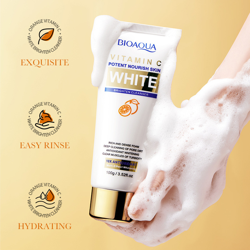 All-english BIOAOUA Vitamin C Whitening and Brightening Facial cleanser Cross-border wholesale Item Picture